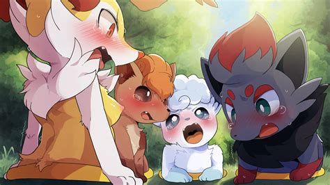 Rule 34 Afraid Alolan Vulpix Anthro Blush Braixen Breasts Breasts Out