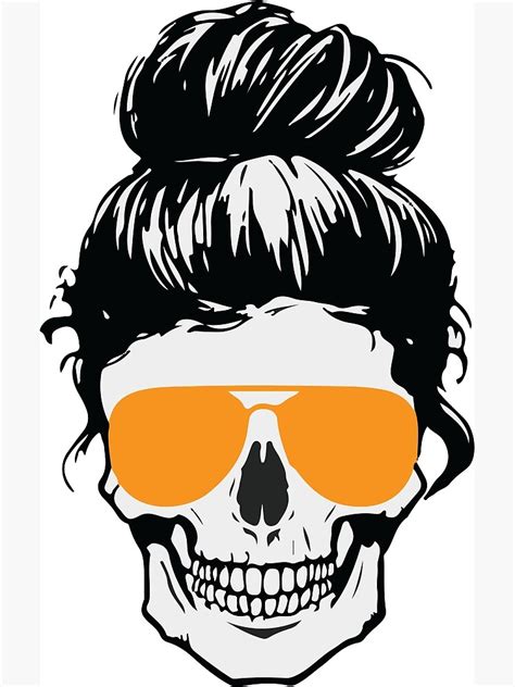 Alma ruddock · june 10, 2014 · 51 comments. "Messy Bun Hair Skull" Poster by lusterhills | Redbubble