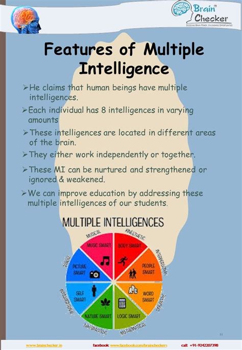 Features Of Multiple Intelligence Multiple Intelligence Test