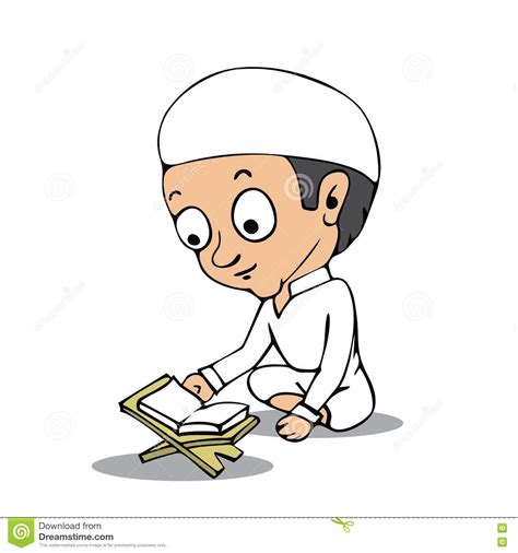 Dilengkapi juga dengan jumlah ayat untuk setiap surah. Muslim Boy Read Koran Cartoon Stock Vector - Illustration of fast, colorful: 71685171