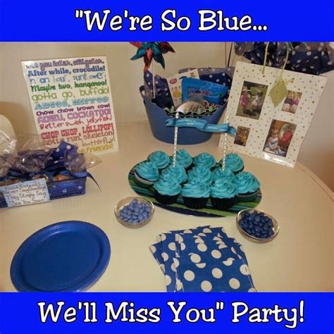 Well Miss You Blue Themed Farewell Party Goodbye Party Farewell