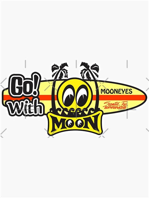 Go With Moon Eyes Horiz Mooneyes Sticker By Tkgarage Redbubble