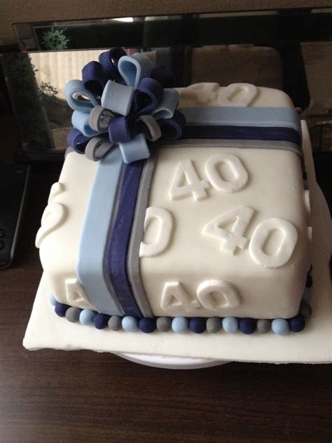 They have about 30 or 40 options, which include this one made just for birthdays that contains cake, truffles, tea, jams, chocolates, and more. 40th birthday cake | 40th birthday cakes, 40th cake ...