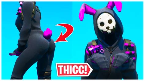 Fortnite Thicc Dark Bunny Brawler Outfit Showcased 😍 ️ Youtube