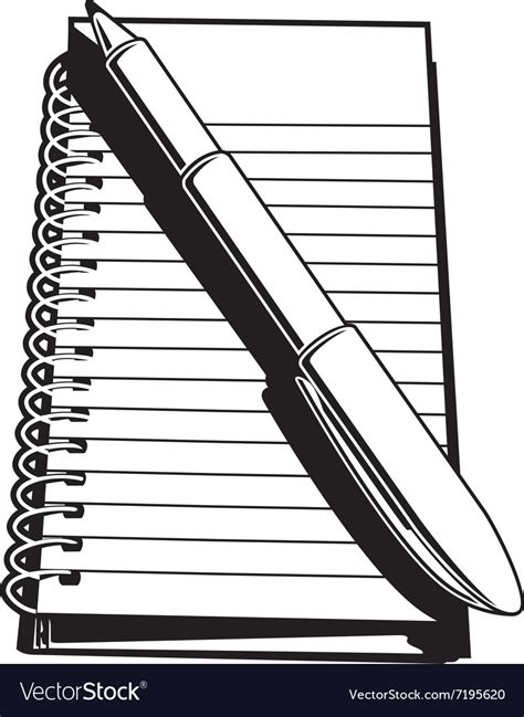 Note Pad And Pen Royalty Free Vector Image Vectorstock