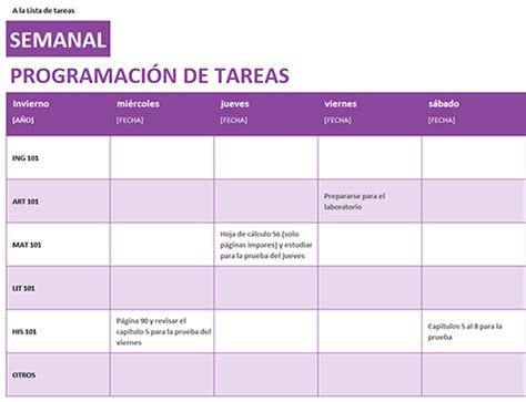 20 Plantillas Gratis De Horarios Para El Colegio En Excel