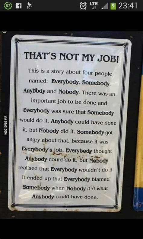 Thats Not My Job Daily Funny Inspirational Words Thats Not My