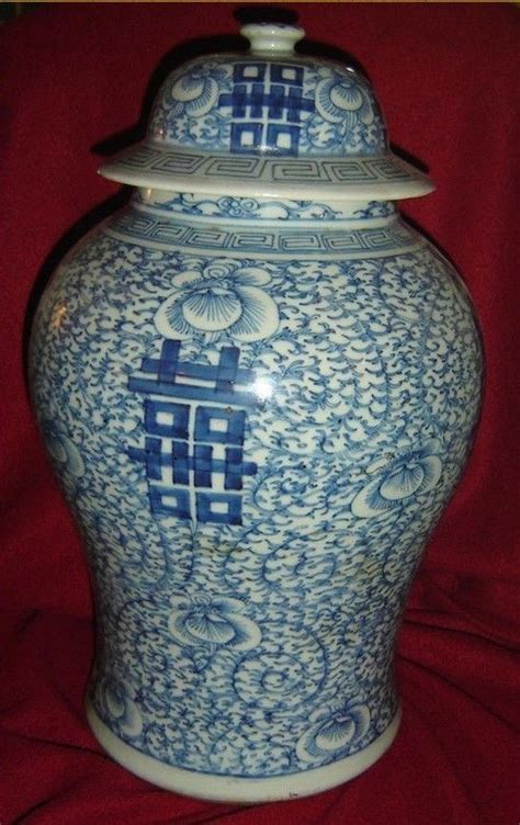 Antique Chinese Qing Dynasty Blue And White Ginger Jar Kangxi Emperor W