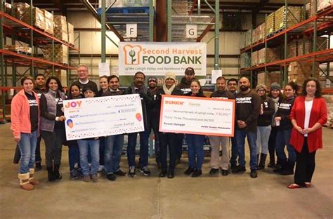 Second Harvest Receives Donation From Dunkin The Brown And White