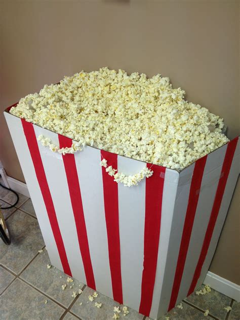 Vbs 2013 Giant Popcorn Box My Version Used Back White Side Of A