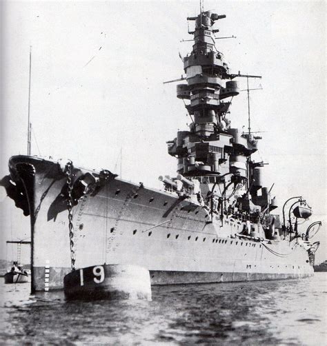 Battleship Fuso At Anchor Date Unknown Cv 16 Battleship Imperial