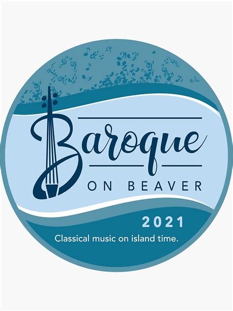 Baroque On Beaver 2021 Circle Design Sticker By Baroqueonbeaver