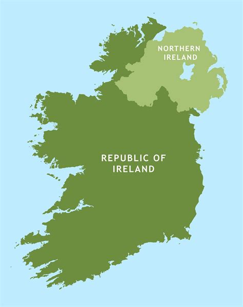 Republic Of Ireland Map Road Map Of Republic Of Ireland Northern