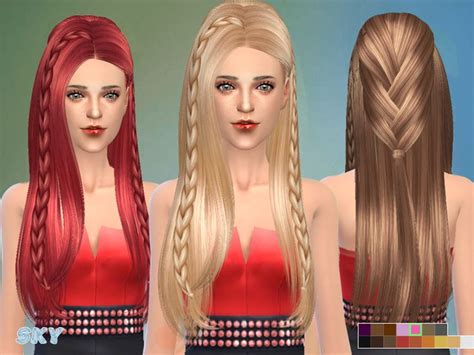 Three Different Types Of Long Hair With Braids