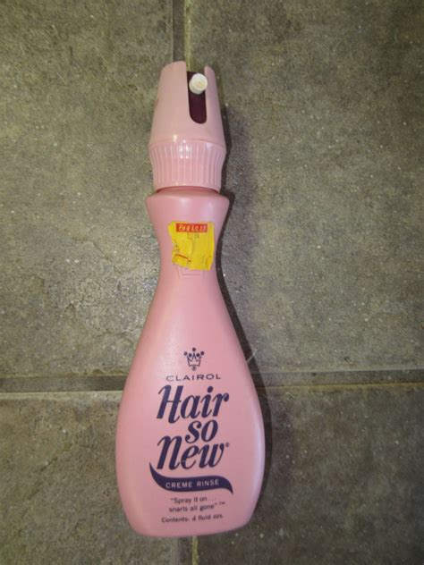 Vintage Clairol Hair So New Creme Rinse Pink Bottle