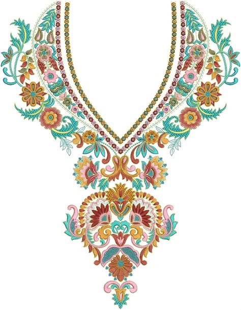 Neck Embroidery Designs Embroidery Neck Designs Machine Embroidery