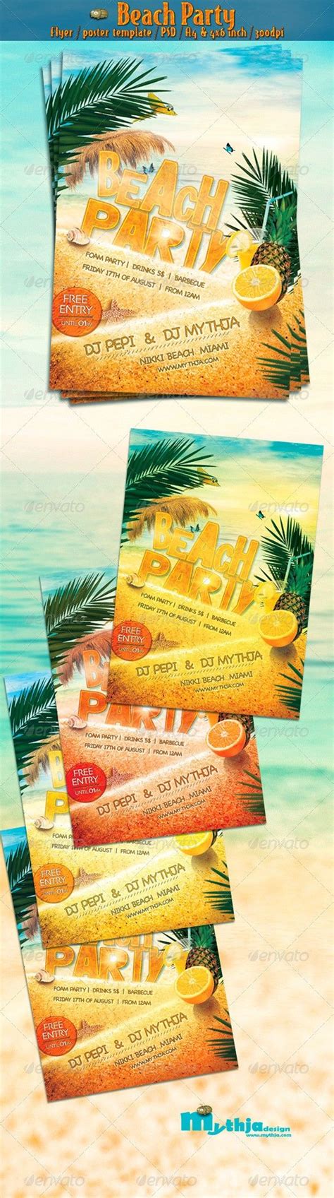 Gemixsex (11 октября 2013 12:06). Beach Party Vol.1 - Flyer/Poster Template | Poster ...