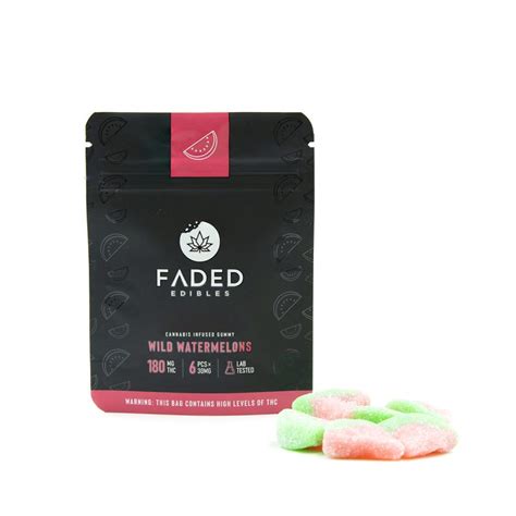 FADED EDIBLES - WILD SOUR WATERMELON | 180MG THC - Canna ...