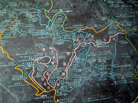 Map Of Zhangjiajie National Forest Park China