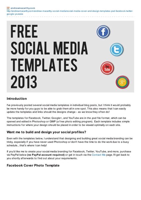 Social Media Profile Template Free My Cruise Myway