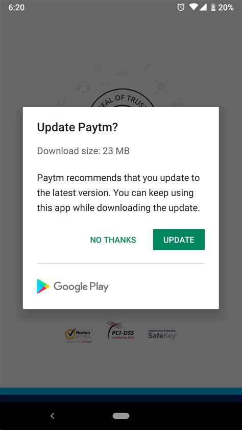 Android How To Prompt User To Update The Application And When The