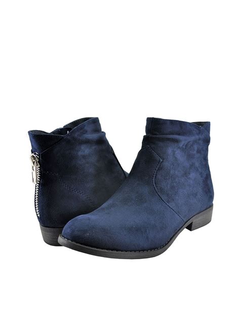 City Classified Sander Womens Faux Suede Ankle Bootie