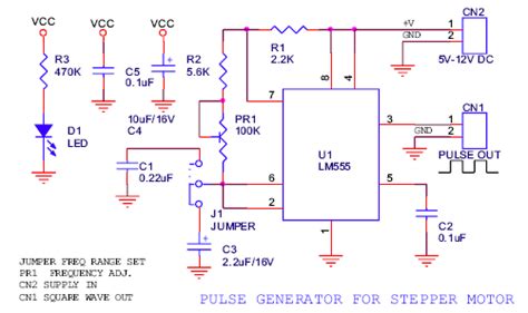 555 Stepper Pulse Generator Electronics