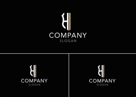 Premium Vector Modern Monogram Initial Letter Hi Logo Design Template