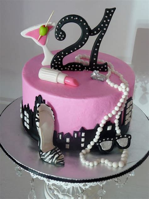 Cake decorating idea for 21st birthday. Celebrating 21 | 21st birthday cake for girls, Birthday ...