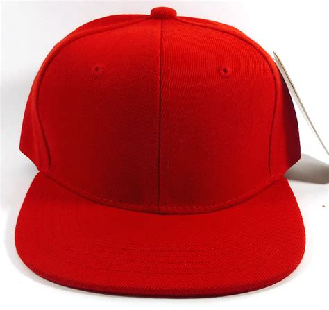 Junior Kids Plain Snapback Hats Wholesale Red
