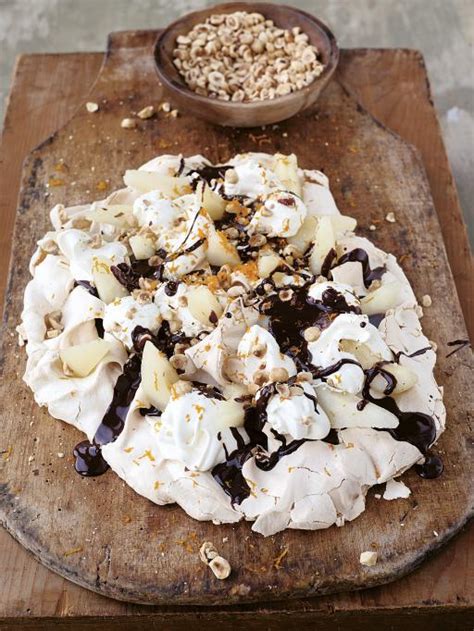 Tropical fruit pavlova | jamie oliver dessert recipes. Tray-baked Meringue & Pears | Fruit Recipes | Jamie Oliver ...