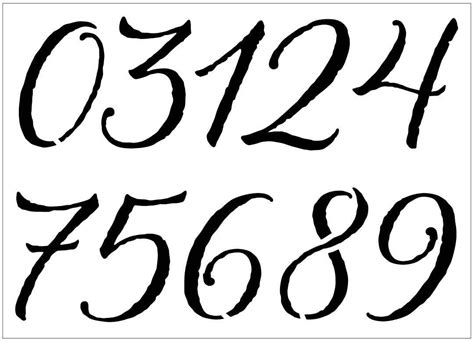 Calligraphy Fonts Numbers Calligraphy Numbers Images Stock Photos