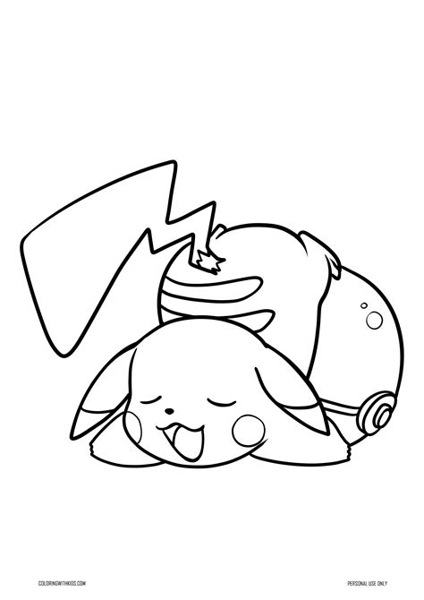 Pikachu Pokeball Coloring Page Coloring With Kids
