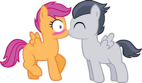 Scootaloo X Rumble Nuzzle By Ludiculouspegasus On Deviantart Милые