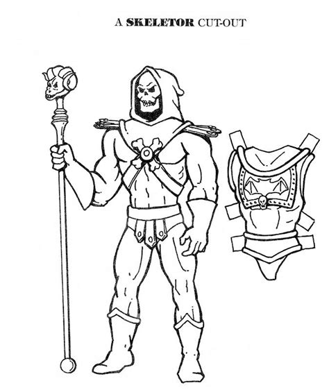 Mostly Paper Dolls He Man And Skeletor Cut Outs Coloring Books Skeletor Paper Dolls