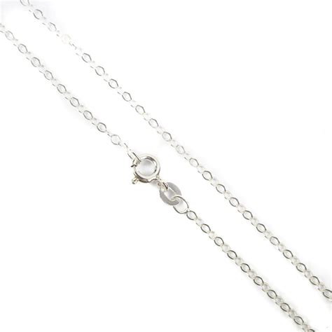 925 Sterling Silver Trace Chain With 2 2x1 7mm Links 18