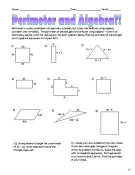 Perimeter and Algebra: Finding Perimeter by Combining Like Terms