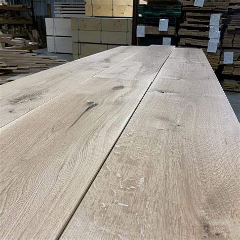 12 Wide Live Sawn Character Grade White Oak Going Through Production