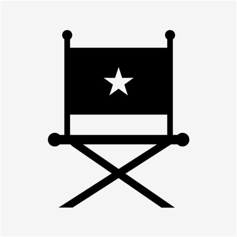 Directors Chair Silhouette Vector Png Director Chair Glyph Black Icon