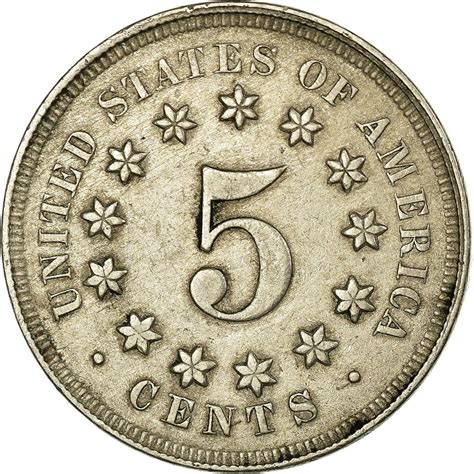 Five Cents 1867 Shield Nickel Coin From United States Online Coin Club