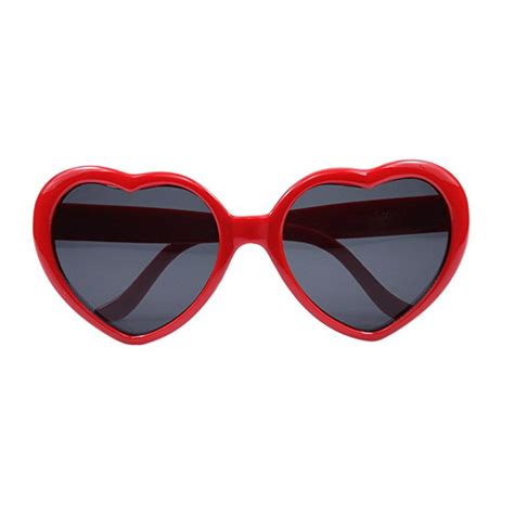 Cp Cp Large Oversized Womens Red Heart Shaped Sunglasses Cute Love