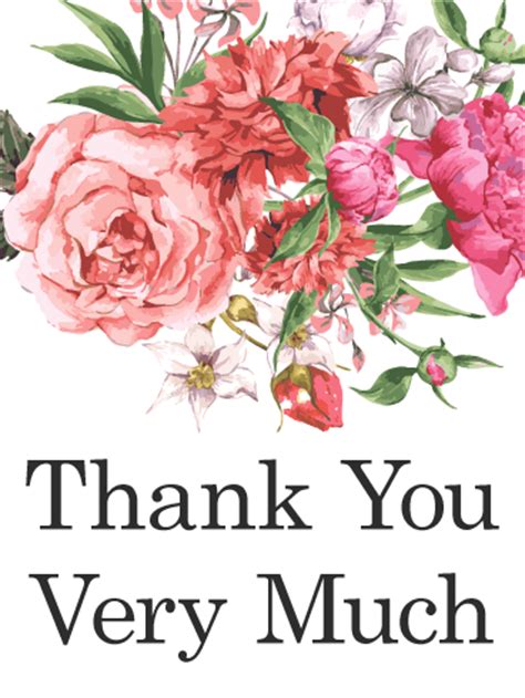A thank you card with bright flowers to thank someone. Pink Flower Thank You Card | Birthday & Greeting Cards by ...