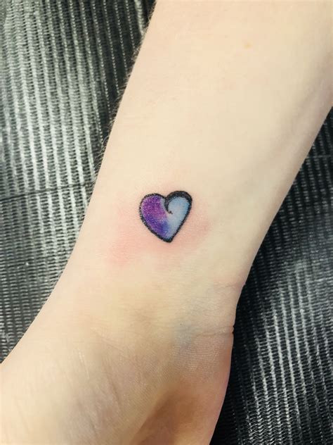 Heart Tattoo Tattoos Heart Tattoo Blue And Purple