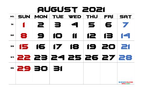Free Printable Calendar August 2021 2022 And 2023 August Calendar Kids