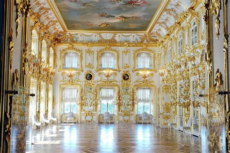 Peterhof Palace Grand Ballroom Bartolomeo Rastrelli Baroque Interior