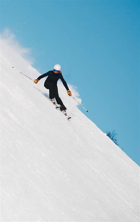 Hd Wallpaper Person Skiing On Snow With Gear Set Person Doing Ice