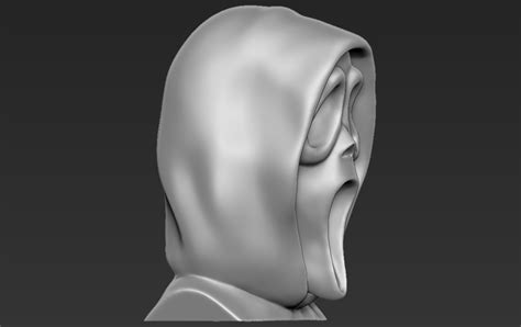 3d Printed Ghostface From Scream Bust 3d Printing Ready Stl Obj By