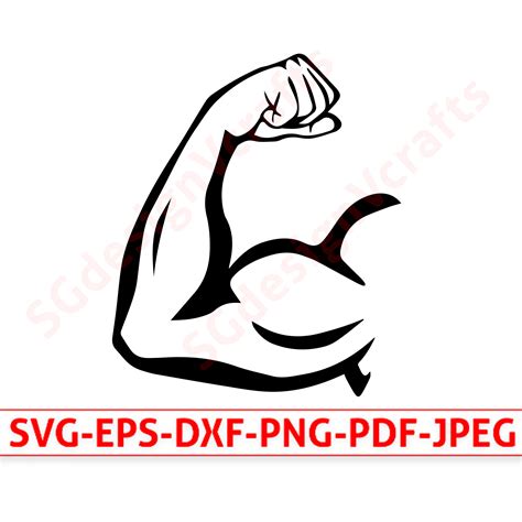 Biceps SVG Arm Muscle Svg Arm Flex Svg Strength Svg Svg Cut File