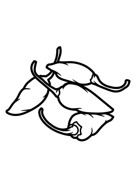 Chili Peppers Coloring Page Free Printable Coloring Pages
