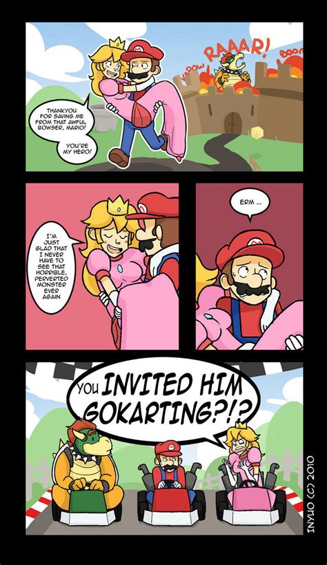 Thank You For Saving Me From That Awful Bowser Mario Mario Bowser Kart Funny Pictures